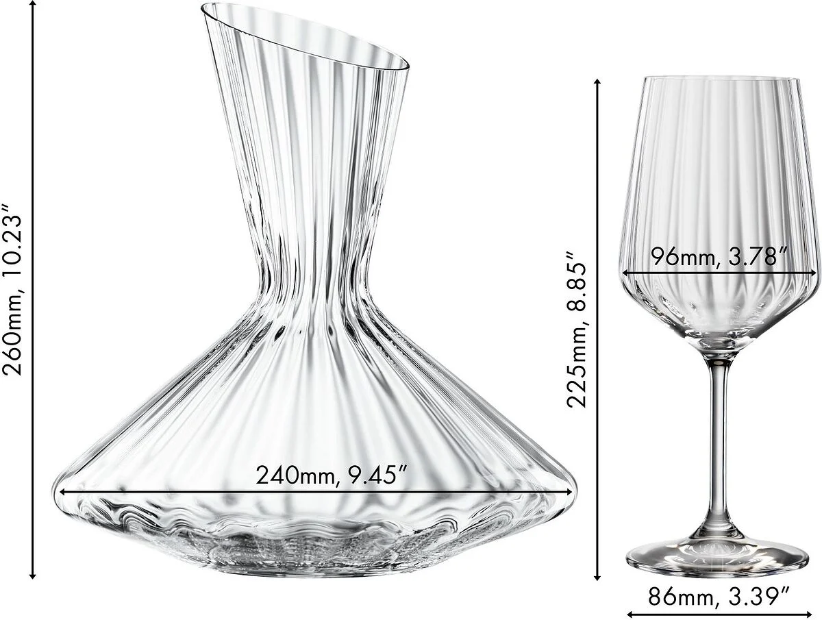 SET X 3 DECANT + 2 COPAS STYLE de cristal Spiegelau, vista 5