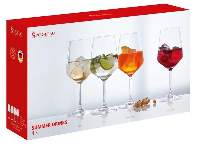 SET X 4 COPA SUMMER DRINKS de cristal Spiegelau, vista 3
