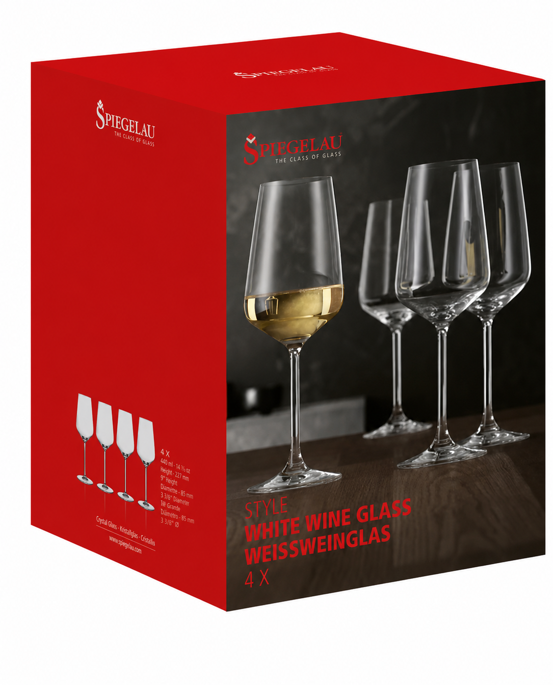 SET X 4 COPA VINO BLANCO STYLE de cristal Spiegelau, vista 3