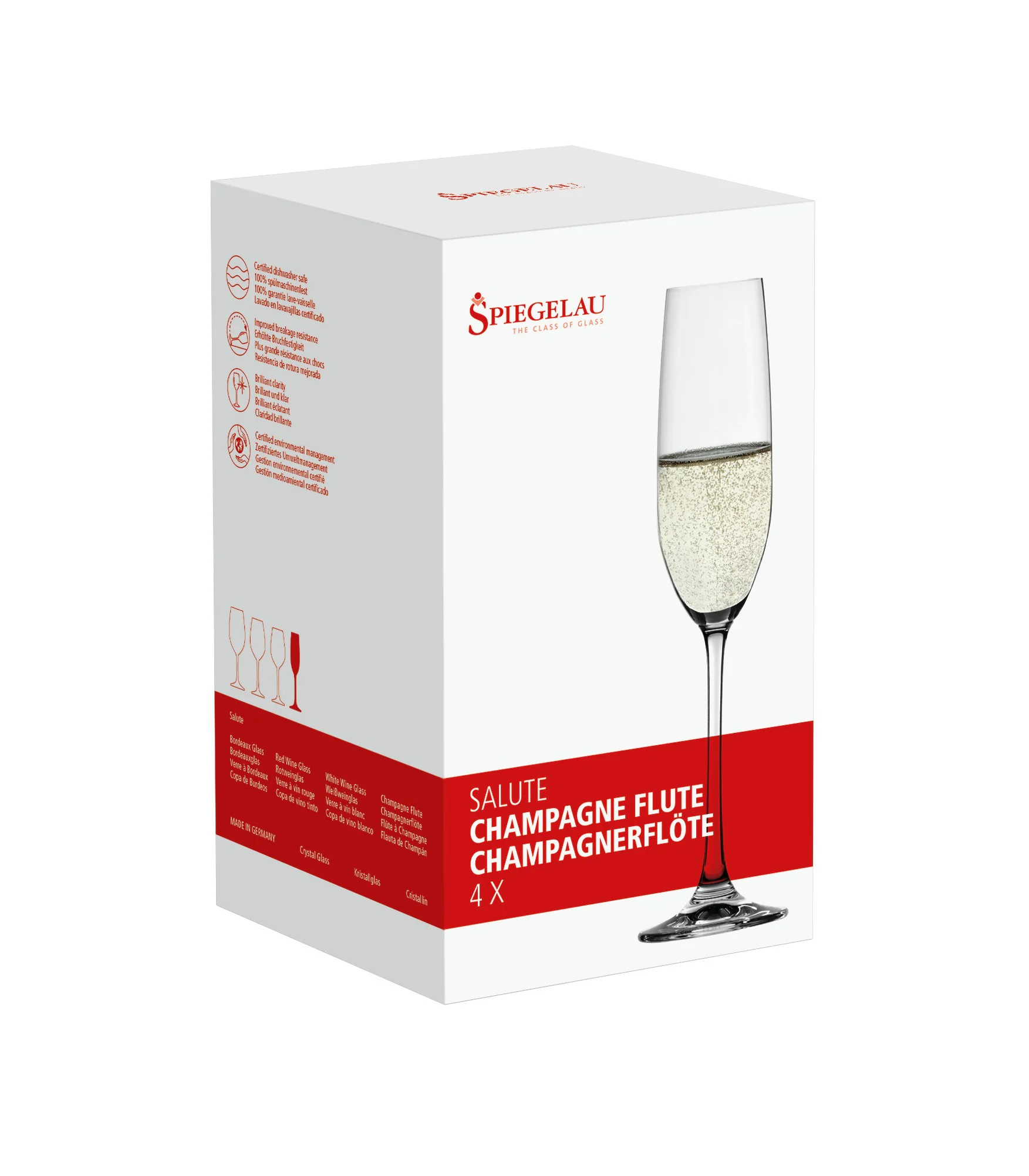 SET X 4 COPA CHAMPAGNE SALUTE de cristal Spiegelau, vista 3