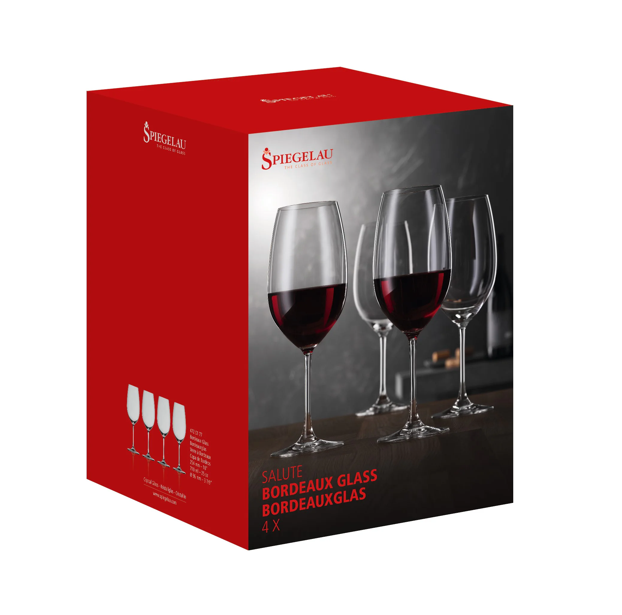 SET X 4 COPA BORDEAUX SALUTE de cristal Spiegelau, vista 3