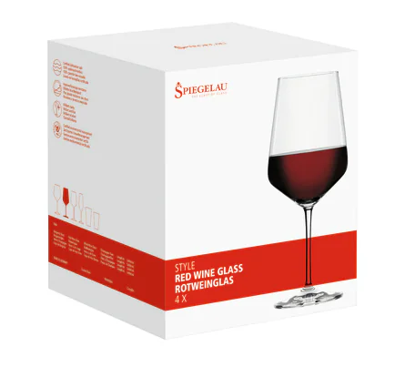 SET X 4 COPAS TINTO STYLE de cristal Spiegelau, vista 3