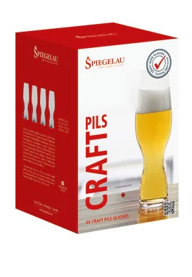 SET X 4 VASOS PILSNER CRAFT BEER de cristal Spiegelau, vista 3