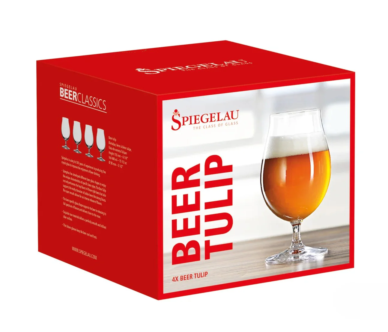 SET X 4 VASO BEER TULIP de cristal Spiegelau, vista 3