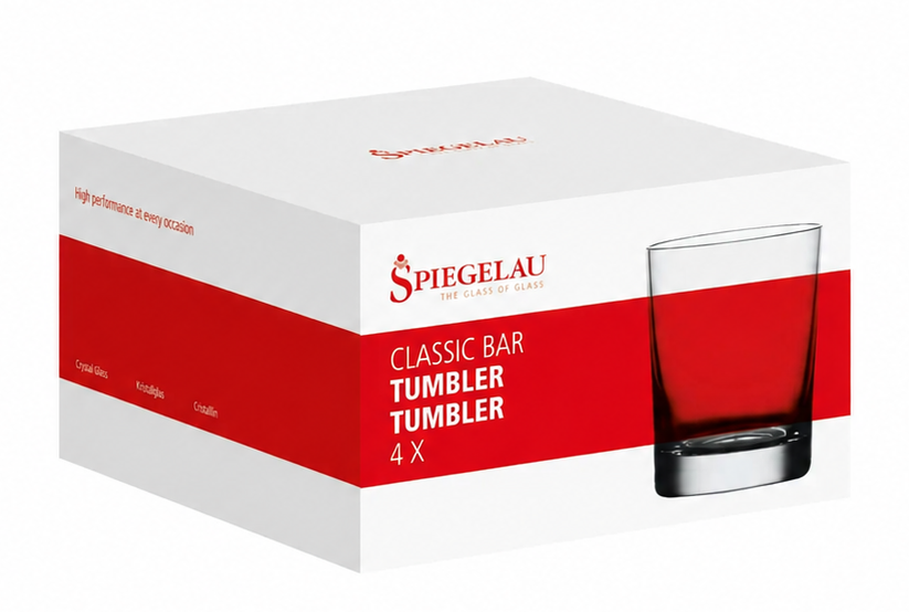 SET X 4 VASO TUMBLER CLASSIC BAR de cristal Spiegelau, vista 3