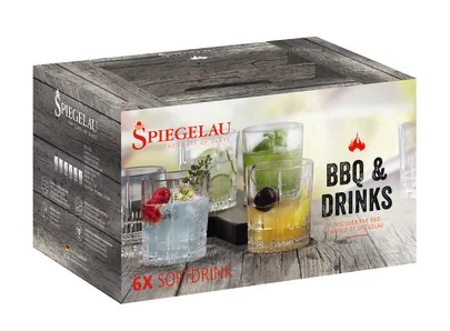 SET X 6 VASOS SOFT BBQ & DRINKS de cristal Spiegelau, vista 3